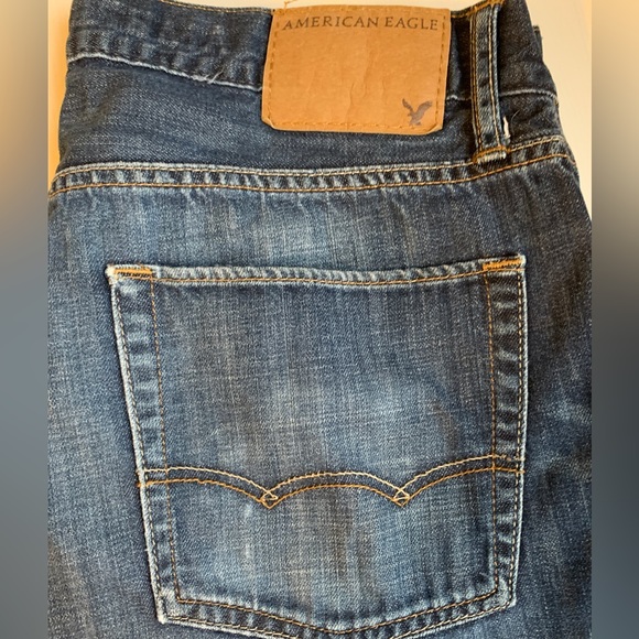 American Eagle 34” Low Rise Bootcut Dark Wash Blue Jeans - Picture 5 of 5
